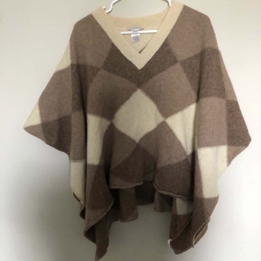 Boston proper Poncho brown and tan